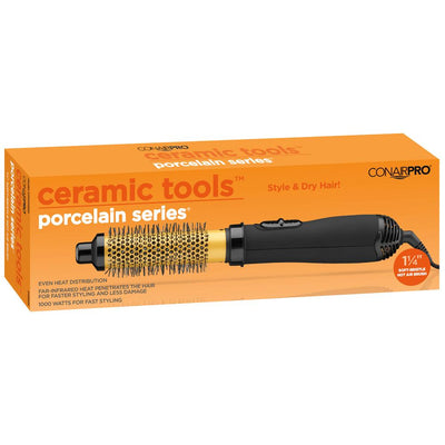 ConairPro Ceramic Tools Porcelain Series Hot Air Brush 1 1/4" - diy hair company
