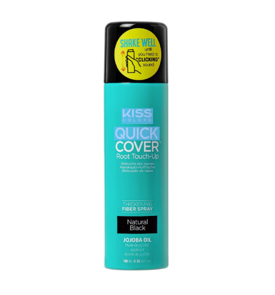 Kiss Quick Cover Root Touch Up Fiber Spray 3.38oz - Black