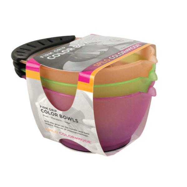 Spilo Color Mode Firm Grip Dye/Tint Bowl 3pk - Assorted Color