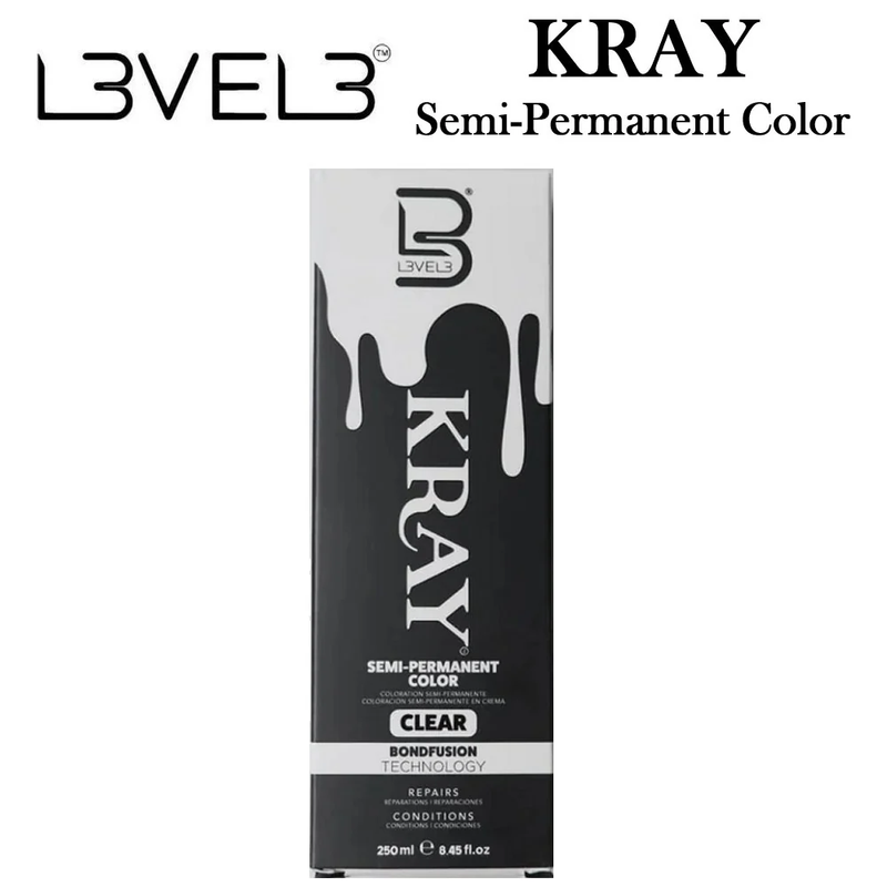 L3VEL 3 Kray Semi-Permanent Hair Color 8.45oz - Clear