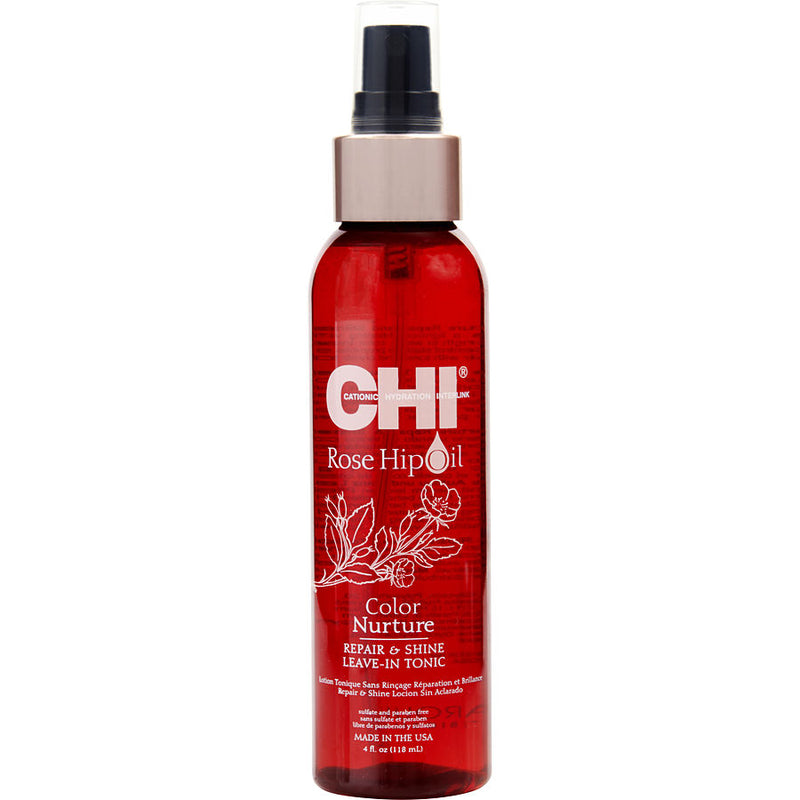 CHI Rose Hip Oil Color Nurture Repair & Shine Leave in Tonic 4oz