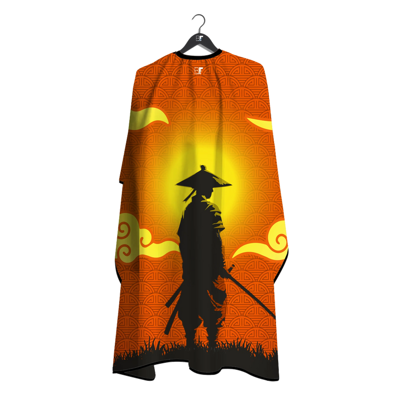 Barber Flow Styling Cape - Samurai Sunrise