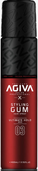 Agiva Styling Hair Spray Gum 13.52oz - Ultimate Hold Red