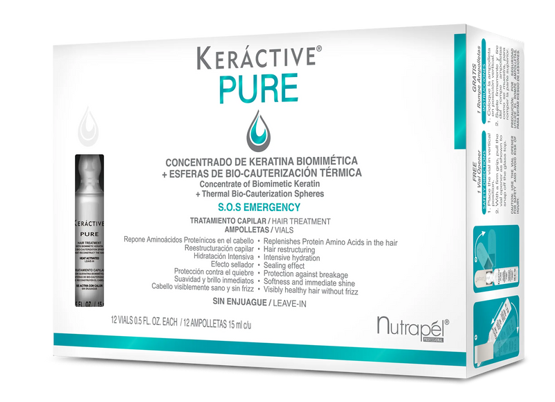 Nutrapel Keractive Pure Leave-In Treatment Vials (12pc/0.5oz)