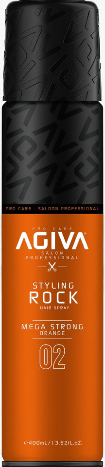 Agiva Styling Hair Spray Rock 13.52oz - Mega Strong Orange