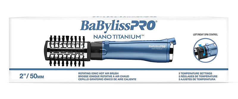 BabylissPro Nano Titanium Rotating Ionic Hot Air Brush 2"