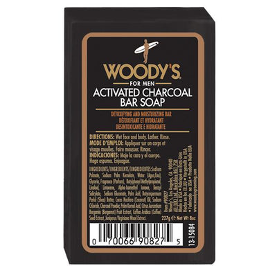 Woody's Activated Charcoal Soap Bar 8oz