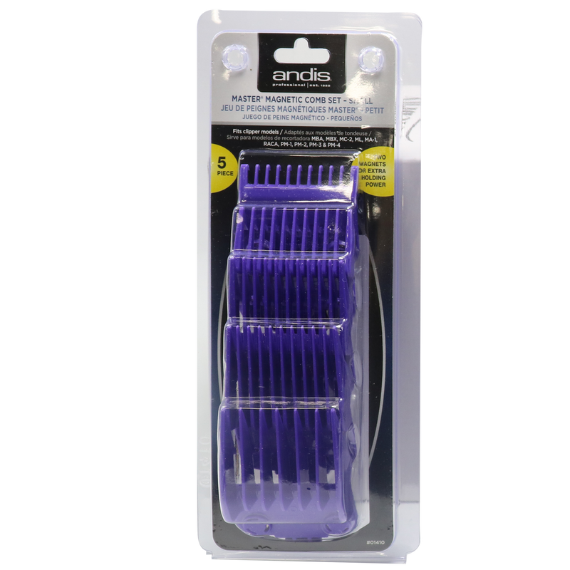 Andis Nano-Silver Magnetic Comb 5pc Set 2 Magnets