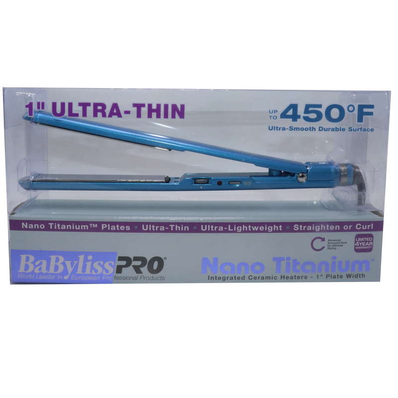 BabylissPro Nano Titanium Ultra Thin 1" Flat Iron