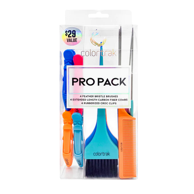 Colortrak Pro Pack Brushes/ Carbon Combs/ Croc Clips