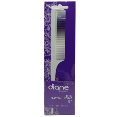 Diane 8" Thin Rat Tail Comb Heat Resistant