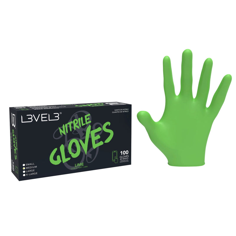L3VEL 3 Nitrile Gloves Lime 100ct.