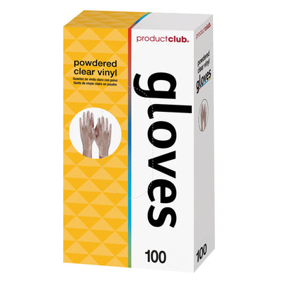 Product Club Clear Vinyl Gloves Powdered 100ct.