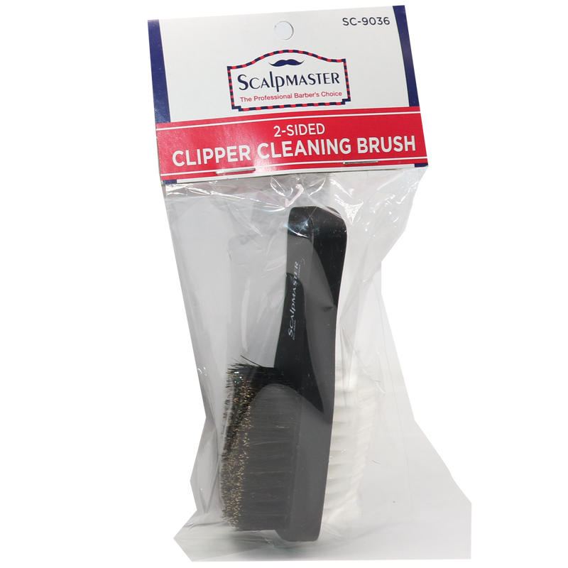 Scalpmaster Doubled Sided Clipper Cleaning Brush Black