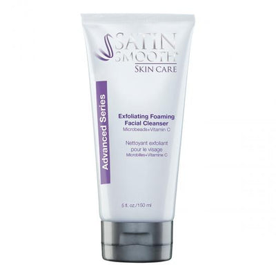 Satin Smooth Skin Care Exfoliating Foaming Facial Cleanser 5oz