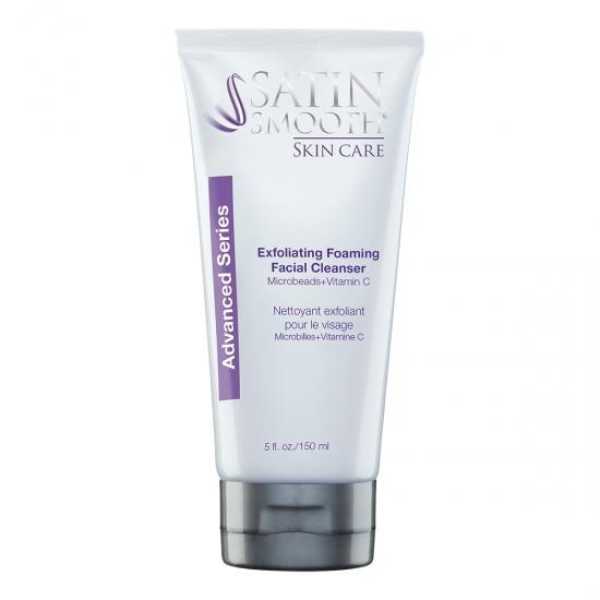 Satin Smooth Skin Care Exfoliating Foaming Facial Cleanser 5oz