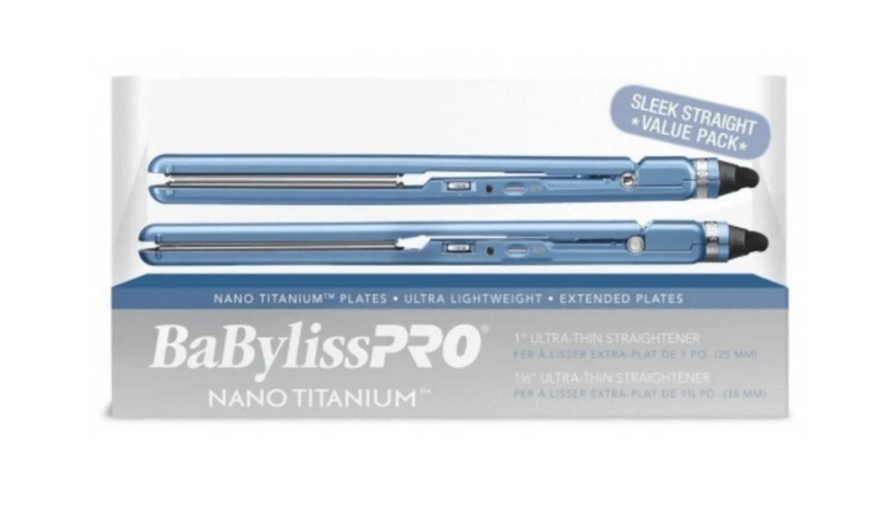 BabylissPro Nano Titanium Combo 1" & 1½" Ultra Thin Flat Irons 2020[**]