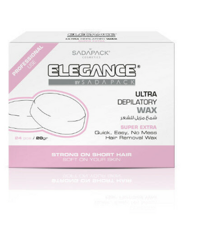 Elegance Ultra Depilatory Wax Rings Pink Super Extra 24pc