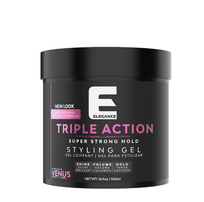 Elegance Triple Action Ultra Styling Hair Gel Pink 8.8oz