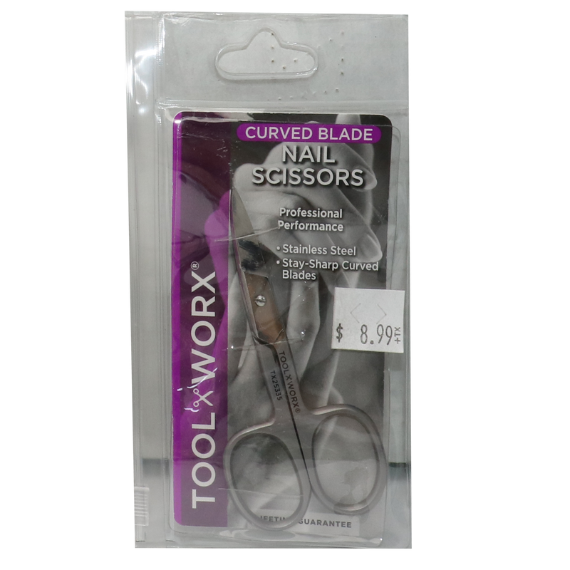 Toolworx Nail Scissors Curved Blade