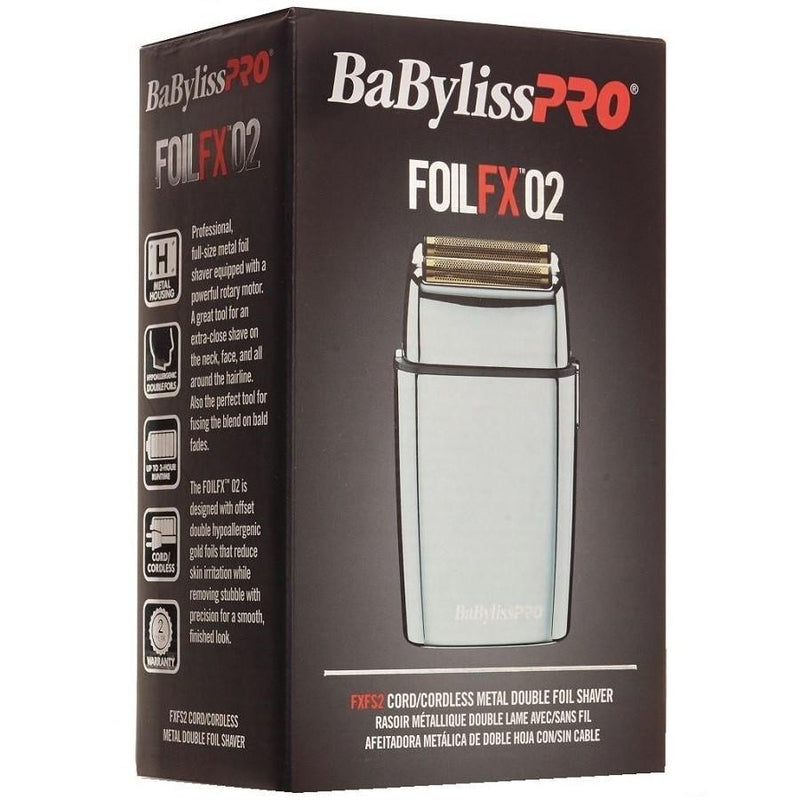 BabylissPro FoilFX02 Cordless Rechargeable Metal Double Foil Shaver*New*
