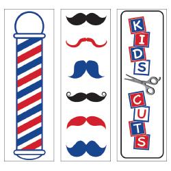 Scalpmaster Barber Shop Decals 3pk.