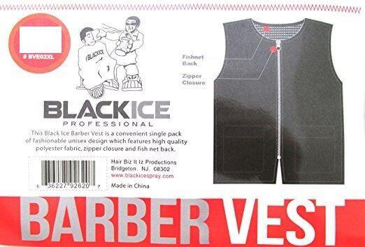 Black Ice Barber Vest Black