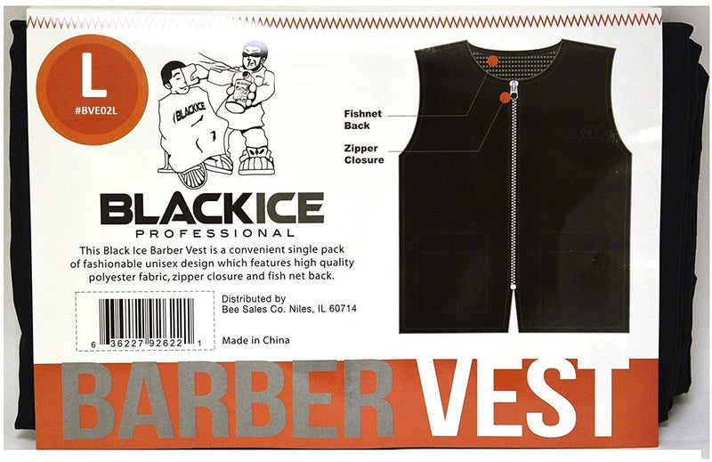 Black Ice Barber Vest Black