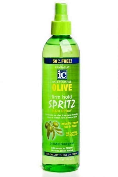 Fantasia Polisher Olive Spritz 12oz - Firm Hold Green
