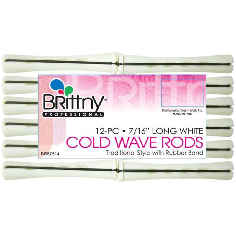 Brittny Cold Wave Rods Long White 7/16" 12pk