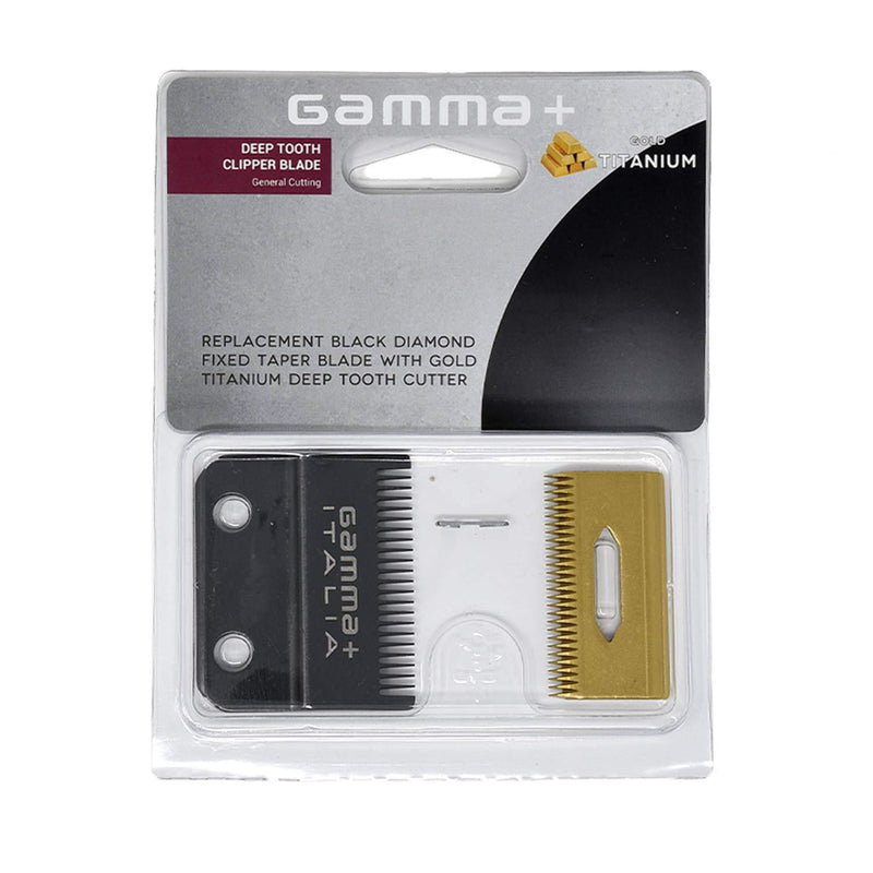 Gamma+ Clipper Blade w/ DLC Fade Blade & Deep Tooth Gold Titanium Cutter(Ergo & Alpha) - diy hair company