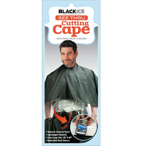 Black Ice See Thru Cutting Cape Black