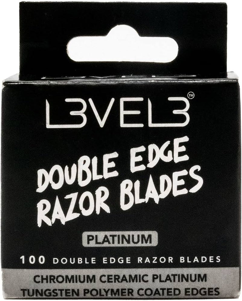 L3VEL 3 Platinum Double Edge Razor Blades - 100 Blades