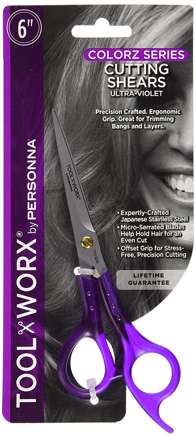 Toolworx Colorz Series Cutting Shears 6" Ultra Violet